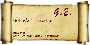 Gothár Eszter névjegykártya