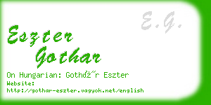 eszter gothar business card